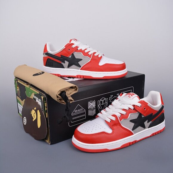 A Bathing Ape Bape Sta Black Red - Picture 1 of 9